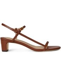 Ralph Lauren - Lainee Real Leather Heeled Sandals - Lyst