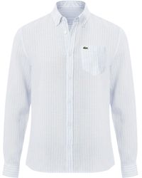 Lacoste - Long Sleeve Patterned Shirt - Lyst