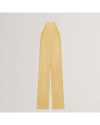 Ted Baker - Halter Neck Belted Wide Leg Jumpsuit - Lyst