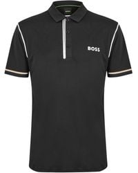BOSS - Short Sleeve Polo Shirt With Logo Detail (Paddytech Goc) - Lyst