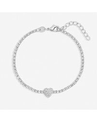 Jon Richard - Plated And Pave Heart Toggle Bracelet - Lyst