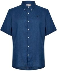 Timberland - Linen Short Sleeve Oxford Shirt - Lyst