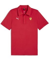 PUMA - Ferrari Sportswear Cloudspun Short Sleeve Polo - Lyst