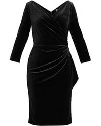 Gina Bacconi - Zoe Velvet Wrap Dress - Lyst