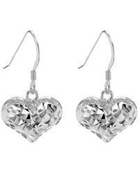 Be You - Sterling Faceted Heart Drop Earrings - Lyst