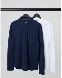 Threadbare - Long-Sleeve Plain Shirt - Lyst