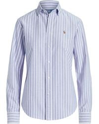 Polo Ralph Lauren - Charlotte Stripe Long Sleeve Oxford Shirt - Lyst