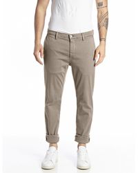 Replay - Hyperflex Zeumar Slim Chinos - Lyst