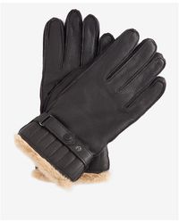 Barbour - Leather Utility Gloves - Lyst