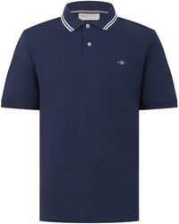 GANT - Tipping Cotton Short-Sleeve Polo Shirt - Lyst