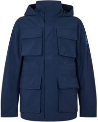 Timberland - Abington Solid Patterned Hooded Snap Button Field Jacket - Lyst