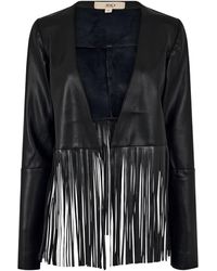 JBQ - Orion Metal Zip Tailored Leather Jacket - Lyst