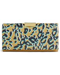 Ted Baker - Naadia Leopard Detail Large Bobble Purse - Lyst