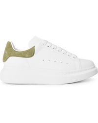 McQueen - Logo Print Leather Oversized Trainers - Lyst