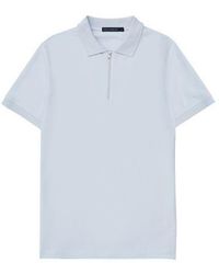 French Connection - Zip Up Pique Polo Shirt - Lyst