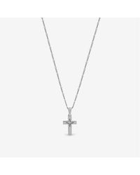 Inicio - Sterling Plated Cross Pendant - Lyst