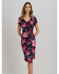 Gina Bacconi - Paulette Twist Knot Cape Sleeve Dress - Lyst