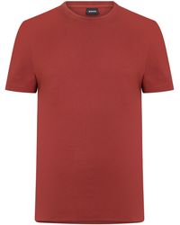 BOSS - Tiburt Bubble Structure Cotton Short Sleeve T-Shirt - Lyst