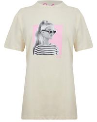 Character - Barbie Back Graphic T-shirt Stone - Lyst