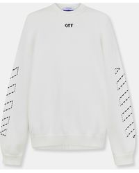 Off-White c/o Virgil Abloh - Arrows Cotton Long Sleeve Crew Neck Sweatshirt - Lyst
