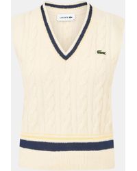 Lacoste - Knitted Sweater Vest - Lyst