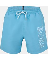 BOSS - Swim Shorts With Logo Detail (Stormfish) - Lyst