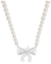 Agent Provocateur - Beki Pearl Bow Pendant - Lyst