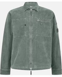 C.P. Company - Corduroy Long Sleeve Zip Overshirt - Lyst