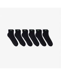 Lacoste - Cotton Quarter Socks 6 Pack - Lyst