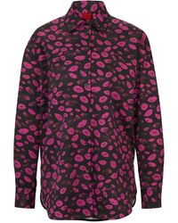 HUGO - The Boyfriend Relaxed-Fit Blouse - Lyst