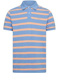 GANT - Striped Short Sleeve Polo Shirt - Lyst
