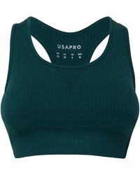 Usa Pro - Seamless Crop Sports Bra - Lyst