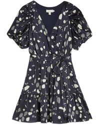 Ted Baker - Steviee Puff Sleeve Faux Wrap Dress - Lyst