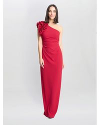 Gina Bacconi - Nicole Ruffled One Shoulder Maxi Dress - Lyst