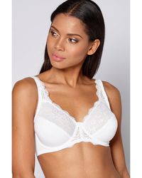Valbonne - Microfiber And Lace Underwire Bra - Lyst