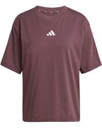 adidas - Essentials 3 Stripe T-Shirt - Lyst