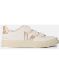 Veja - Recife Leather Velcro Court Trainers - Lyst