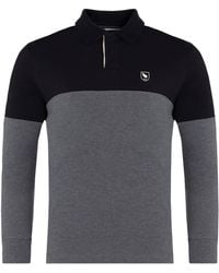 Eden Park - Dark Long-Sleeved Polo Shirt - Lyst