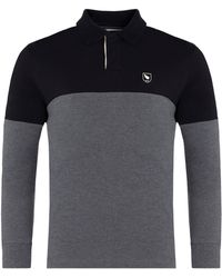 Eden Park - Dark Long-Sleeved Polo Shirt - Lyst