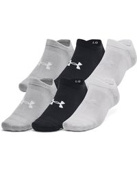 Under Armour - Essential 6-Pack No-Show Socks - Lyst
