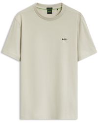 BOSS - T-Shirt With Logo Design Stretch Cotton - Lyst