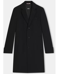 BOSS - Hbb Hyde Long Sleeve Lapel Overcoat - Lyst