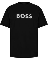 BOSS - Bodywear Short Sleeve T-Shirt With Logo Print Detail - Lyst