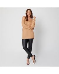 Be You - Cold Shoulder Fine Knit Jumper - Lyst