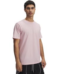 Under Armour - S Ua Left Chest Logo Short Sleeve Prime Pink M - Lyst