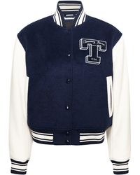Tommy Hilfiger - Letterman Wool Long Sleeve Varsity Jacket - Lyst