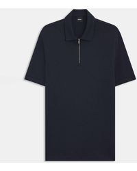 BOSS - H-Paras 57 Zip-Neck Polo Shirt - Lyst