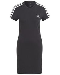 adidas - Female Adult Essentials 3-stripes Tee Dress - Lyst