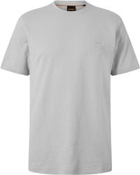 BOSS - Tales T-Shirt With Logo Patch Premium Cotton - Lyst