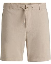BOSS - Lightweight Mid Length Chino Shorts - Lyst